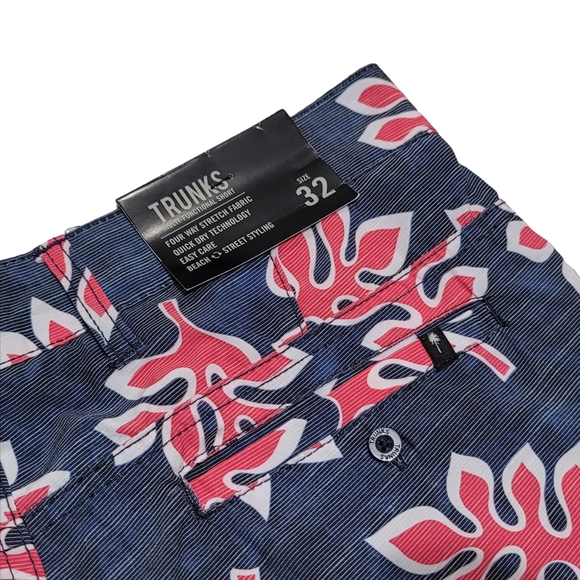 TRUNKS Surf & Swim Men's Multi-functional Floral Shorts Slate Blue Size 32 NWT - Picture 3 of 14